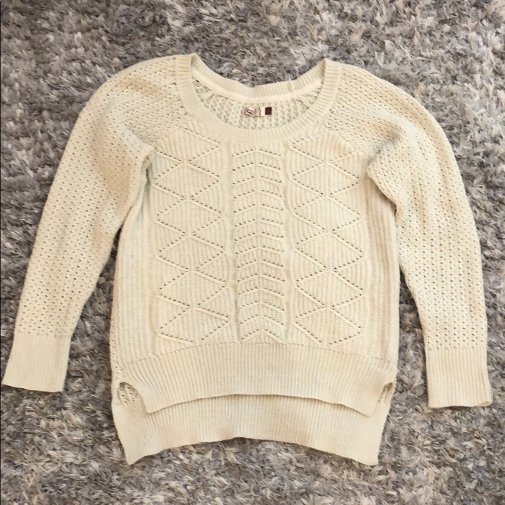 Cream knit Sweater Size Large